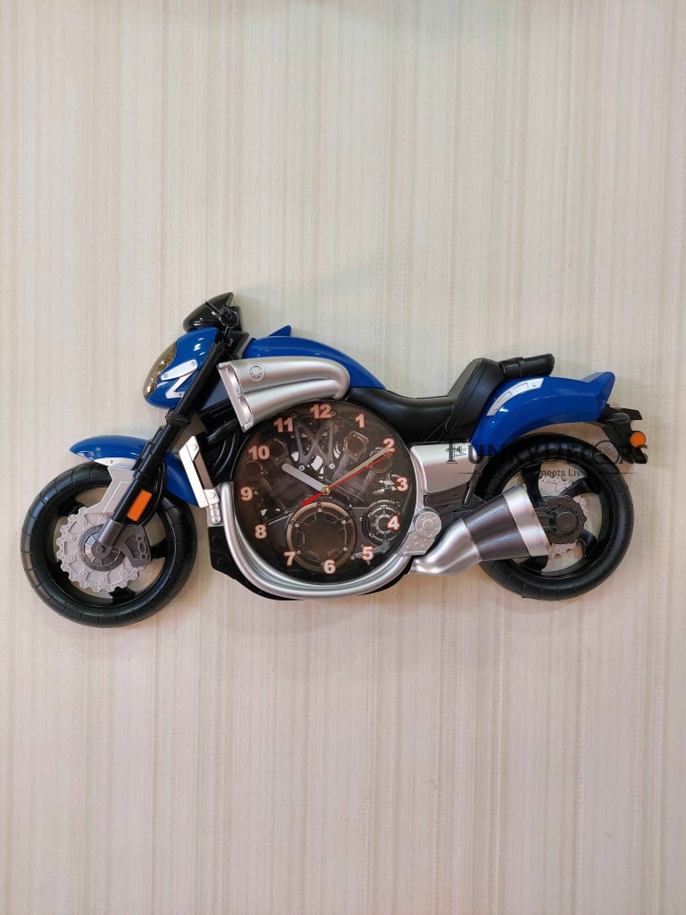 Funkytradition Multicolored Attractive Motorcycle Bike Kids Room Wall Clock Clocks