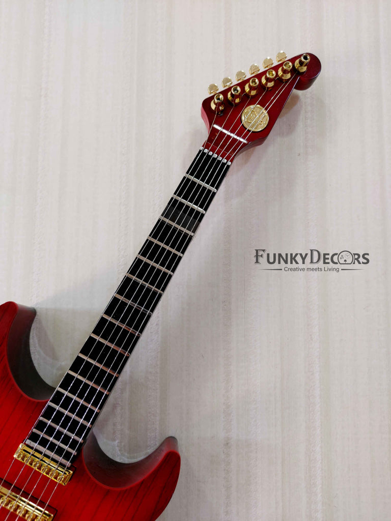 Funkytradition Multicolour Decorative Plastic Guitar Wall Clock For Home And Kids Room Decor Clocks