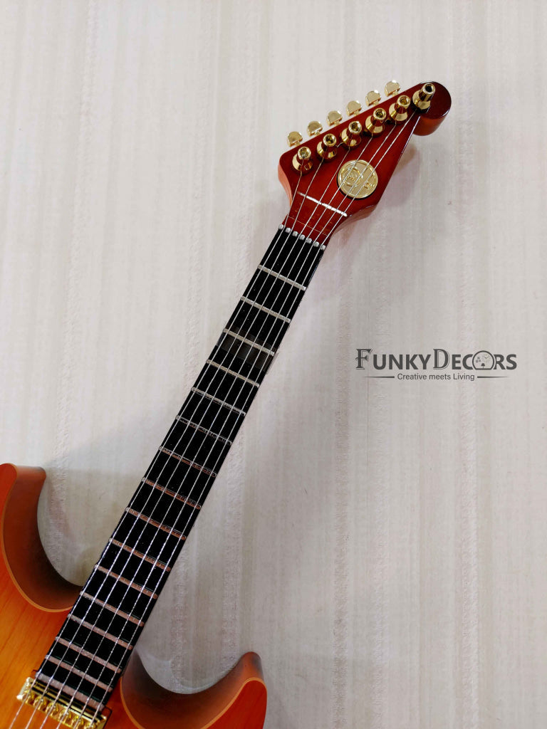 Funkytradition Multicolour Decorative Plastic Guitar Wall Clock For Home And Kids Room Decor Clocks