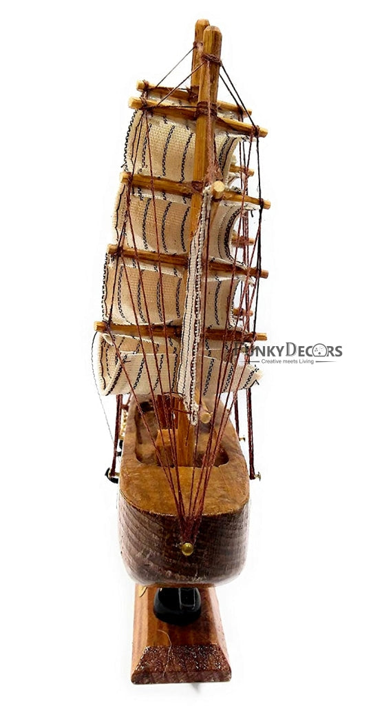 FunkyTradition Passat Tall Ship Detailed Wooden Model Nautical Home Decor 23 Cm Figurines
