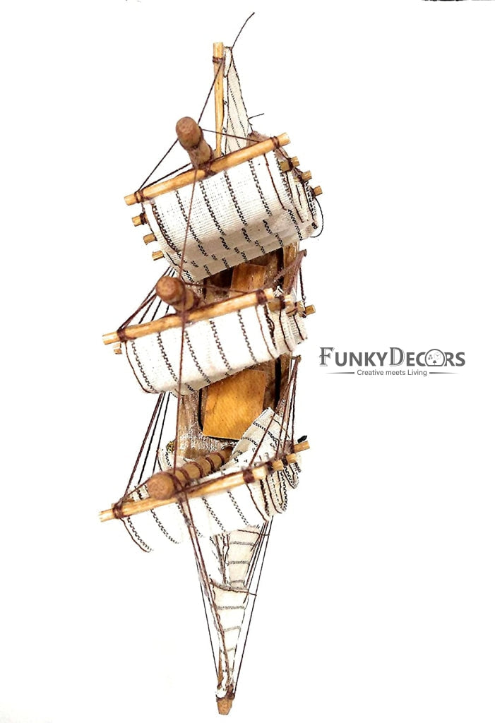 FunkyTradition Passat Tall Ship Detailed Wooden Model Nautical Home Decor 23 Cm Figurines