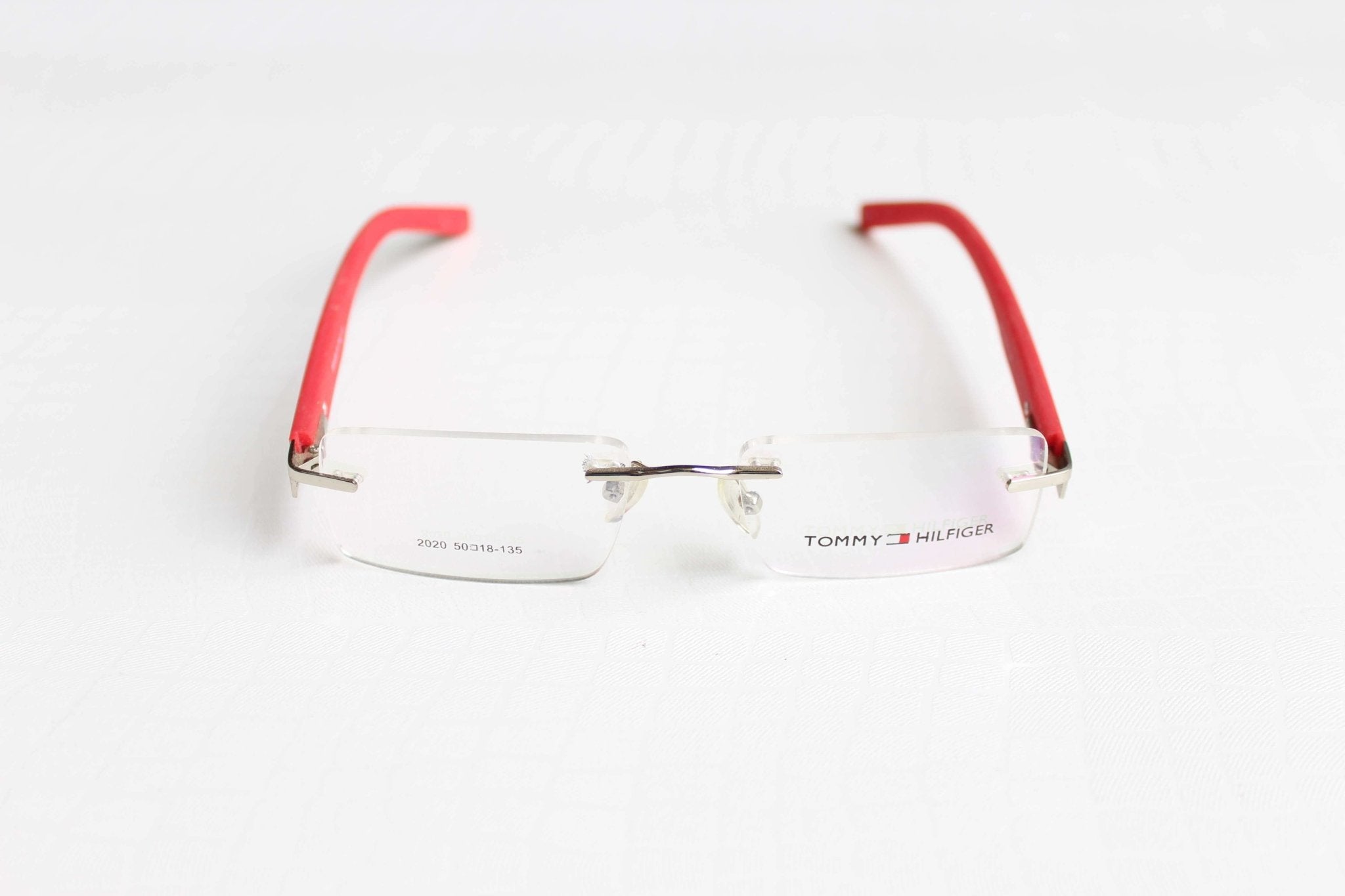 FunkyTradition Red Attractive Rimless Spectacle Eye Frames - FunkyTradition