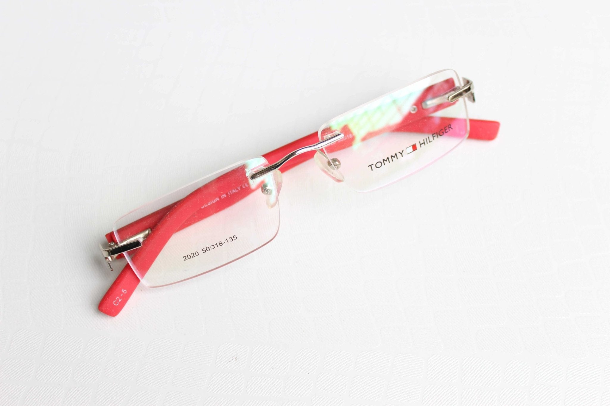 FunkyTradition Red Attractive Rimless Spectacle Eye Frames - FunkyTradition