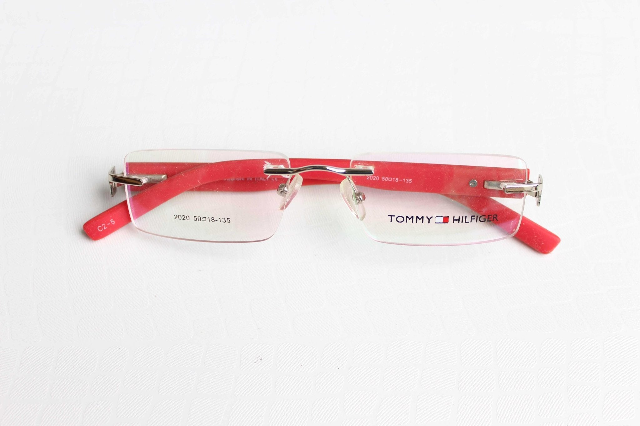 FunkyTradition Red Attractive Rimless Spectacle Eye Frames - FunkyTradition