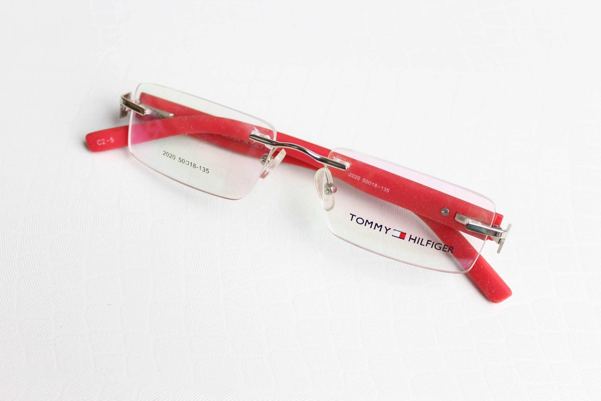 FunkyTradition Red Attractive Rimless Spectacle Eye Frames - FunkyTradition