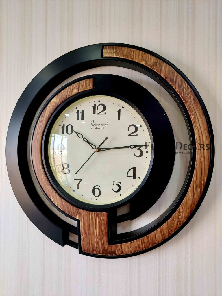 Funkytradition Round Elegant Design Wall Clock Watch Decor For Home Office And Gifts 47 Cm Tall