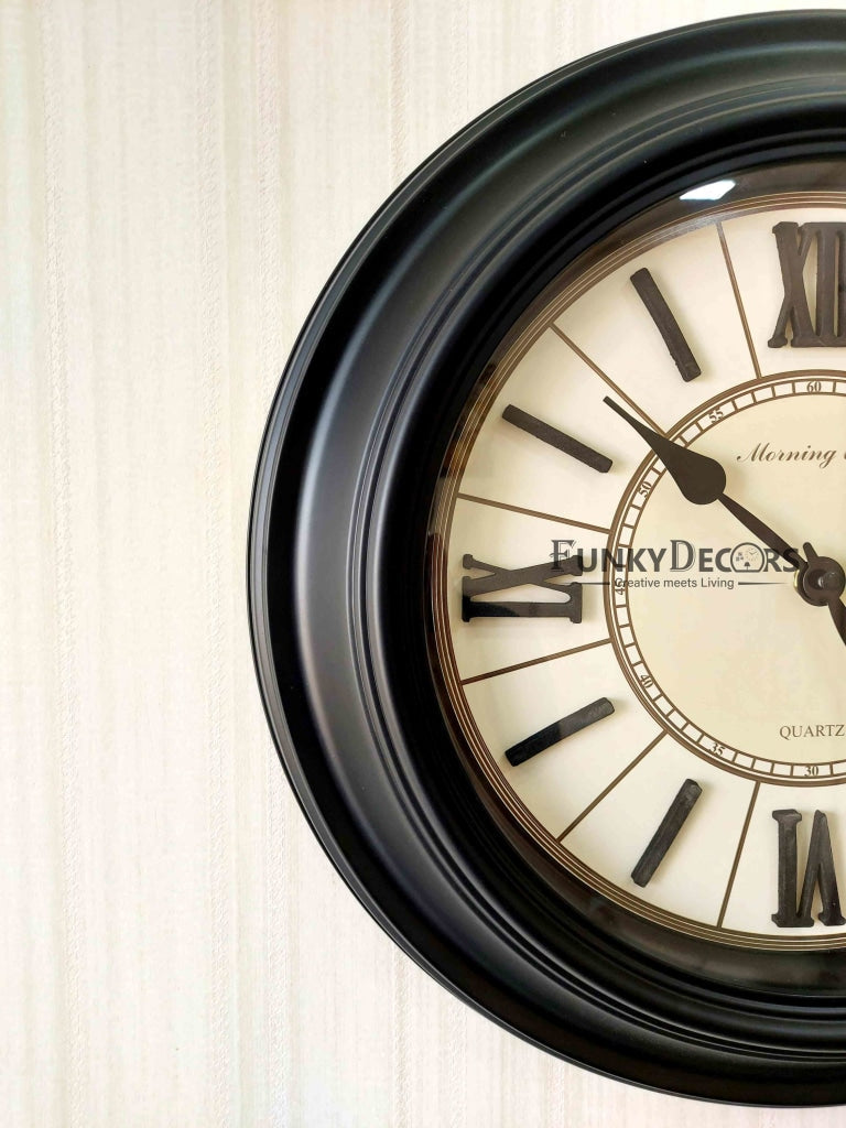 Funkytradition Royal Designer Big Font Roman Wall Clock Watch Decor For Home Office And Gifts 40 Cm