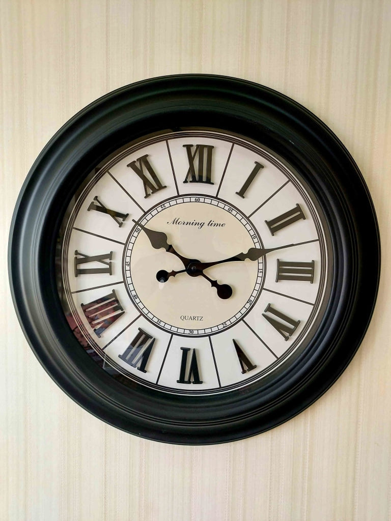 Funkytradition Royal Designer Big Font Roman Wall Clock Watch Decor For Home Office And Gifts 55 Cm