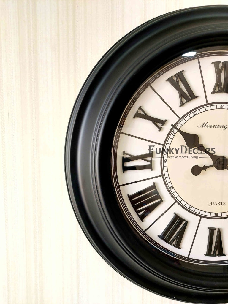 Funkytradition Royal Designer Big Font Roman Wall Clock Watch Decor For Home Office And Gifts 55 Cm