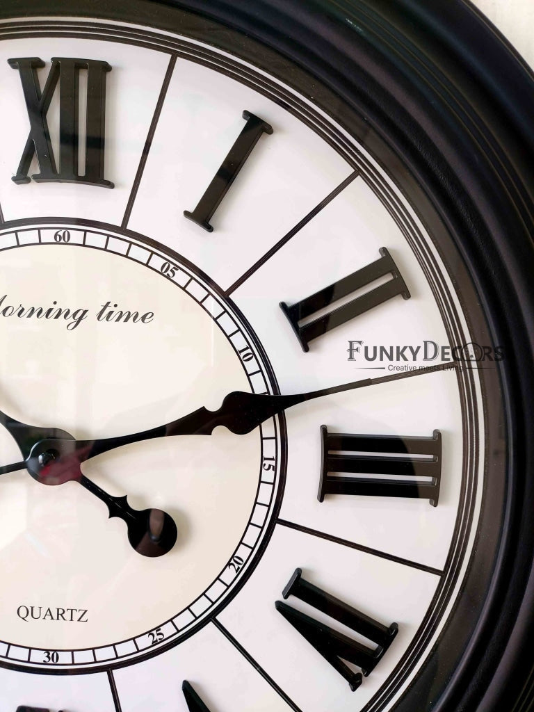 Funkytradition Royal Designer Big Font Roman Wall Clock Watch Decor For Home Office And Gifts 55 Cm