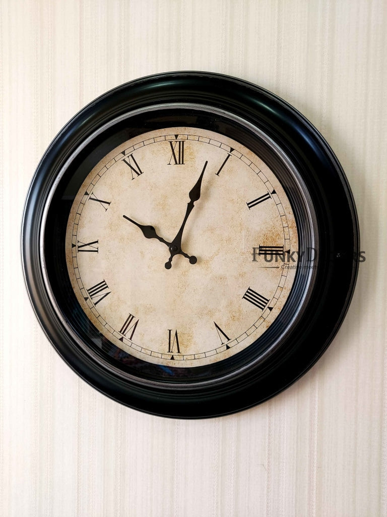 Funkytradition Royal Designer Big Font Wall Clock Watch Decor For Home Office And Gifts 50 Cm Tall