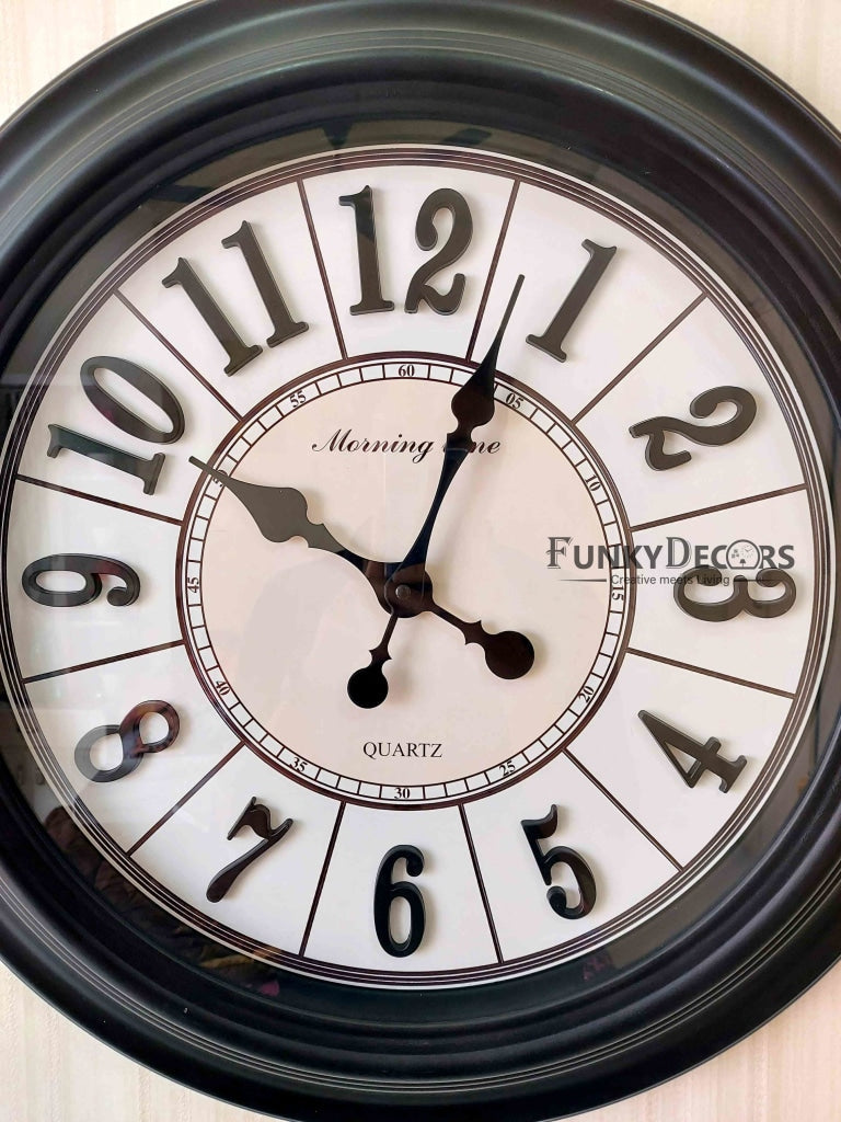 Funkytradition Royal Designer Big Font Wall Clock Watch Decor For Home Office And Gifts 55 Cm Tall