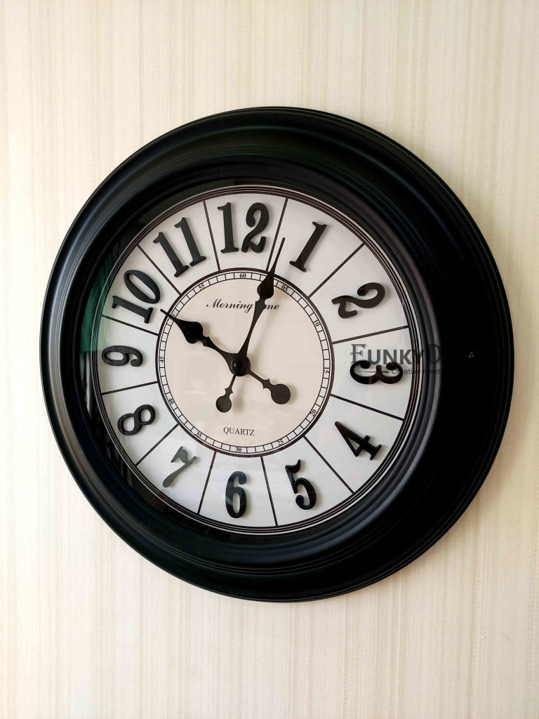 Funkytradition Royal Designer Big Font Wall Clock Watch Decor For Home Office And Gifts 55 Cm Tall