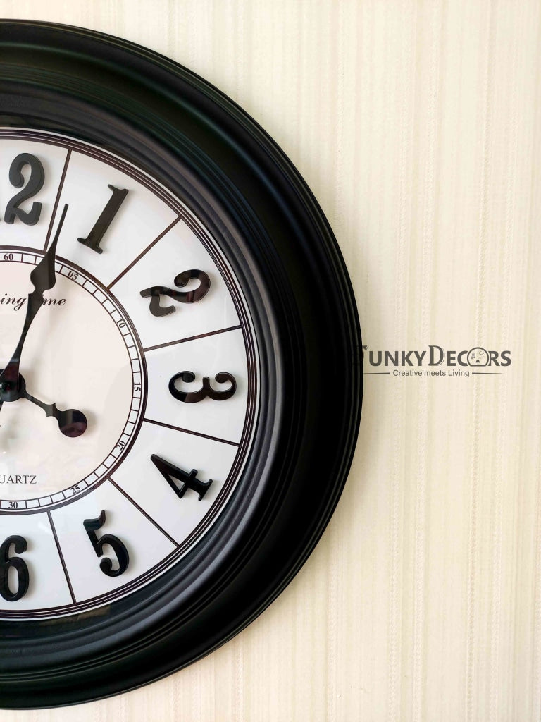 Funkytradition Royal Designer Big Font Wall Clock Watch Decor For Home Office And Gifts 55 Cm Tall