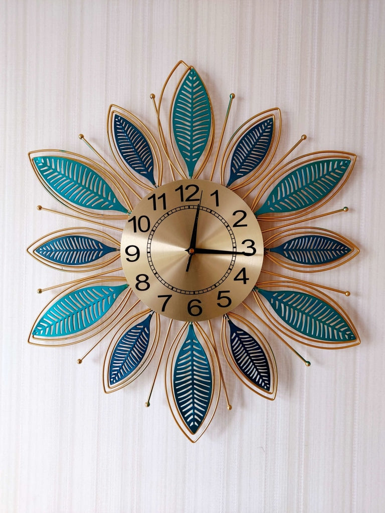 Funkytradition Royal Multicolor 3D Flower Wall Clock For Home Office Decor And Gifts 65 Cm Tall