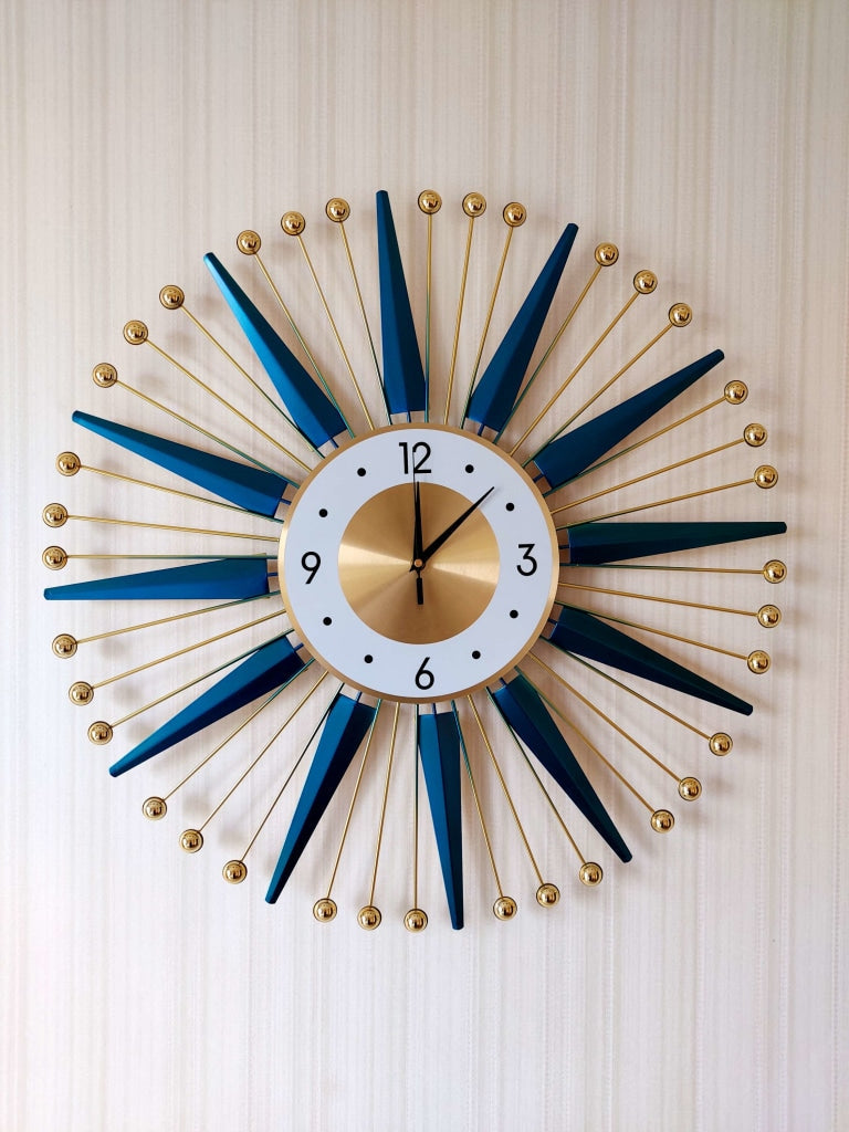 Funkytradition Royal Multicolor 3D Star Wall Clock For Home Office Decor And Gifts 60 Cm Tall Clocks