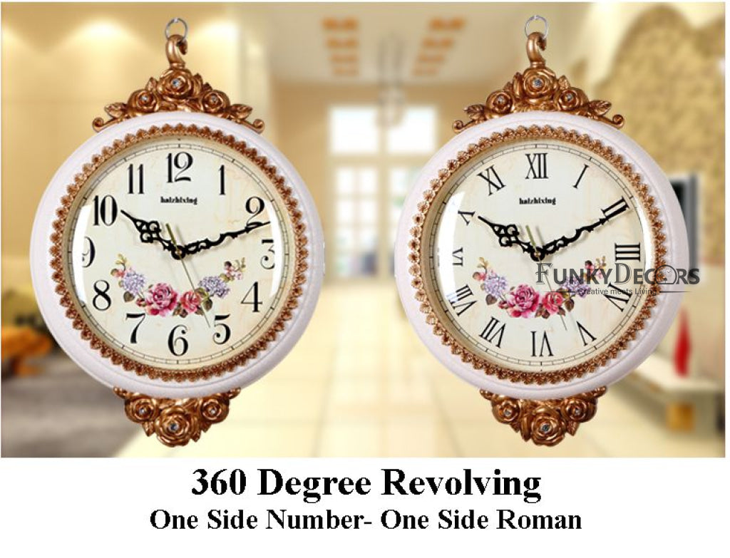 Funkytradition Royal Peacock Watch European-Style Double-Sided Wall Clock 65 Cm Tall Clocks