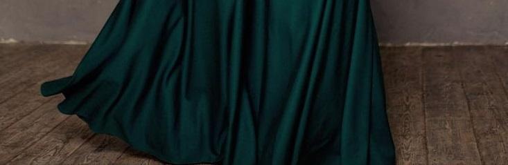 Striking Green Tapeta Silk Floor Length Dress Gown-FunkyTradition
