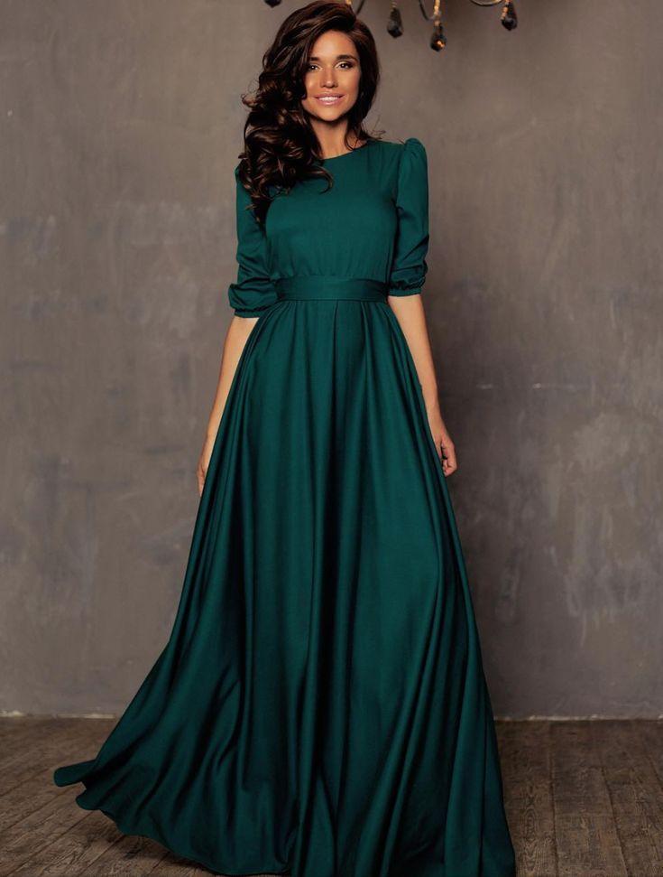 Striking Green Tapeta Silk Floor Length Dress Gown-FunkyTradition