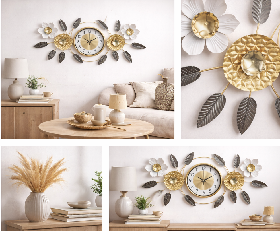 funkytradition decorative metal wall clock