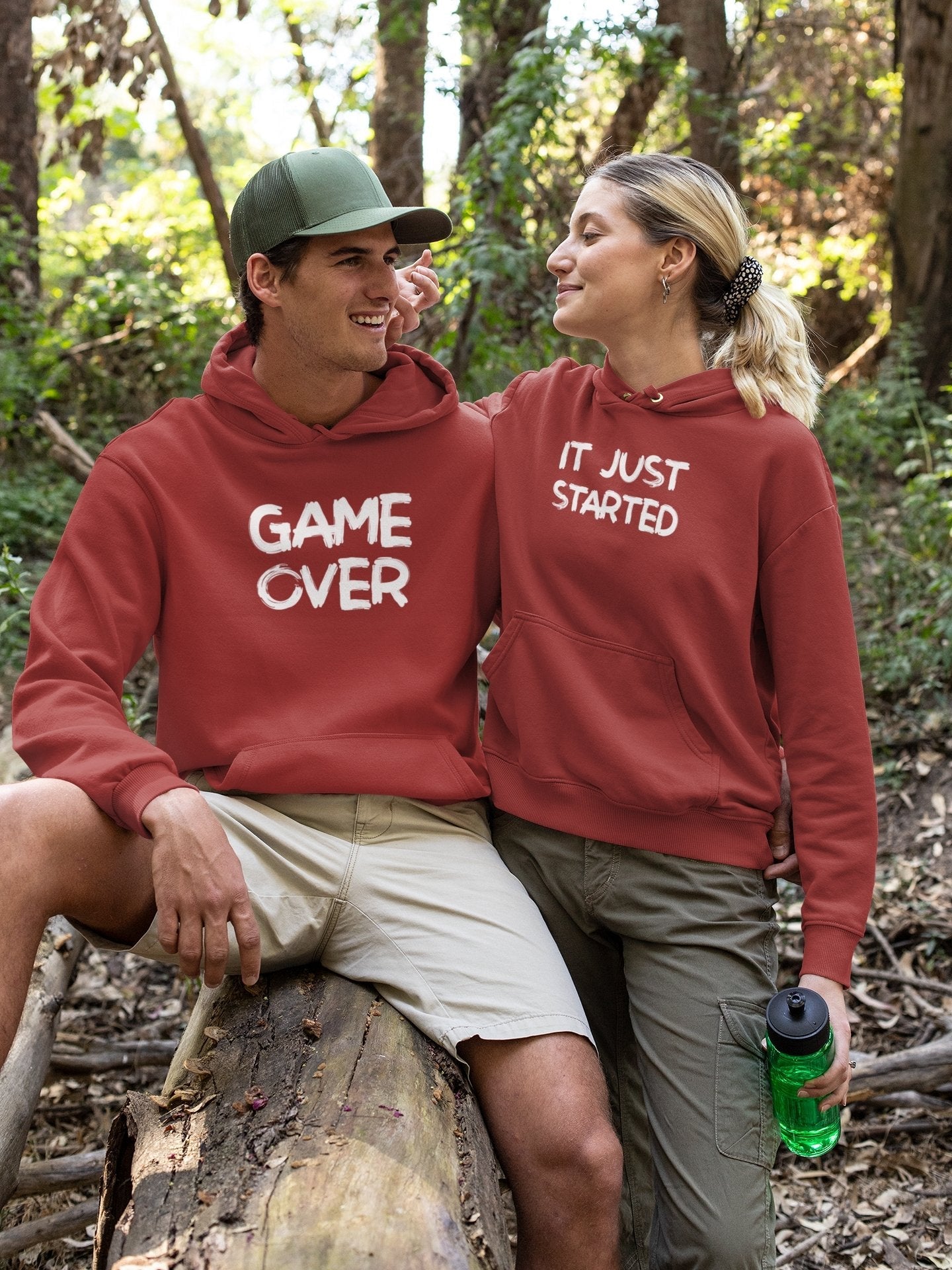 Game Over Couple Hoodie-FunkyTradition - FunkyTradition