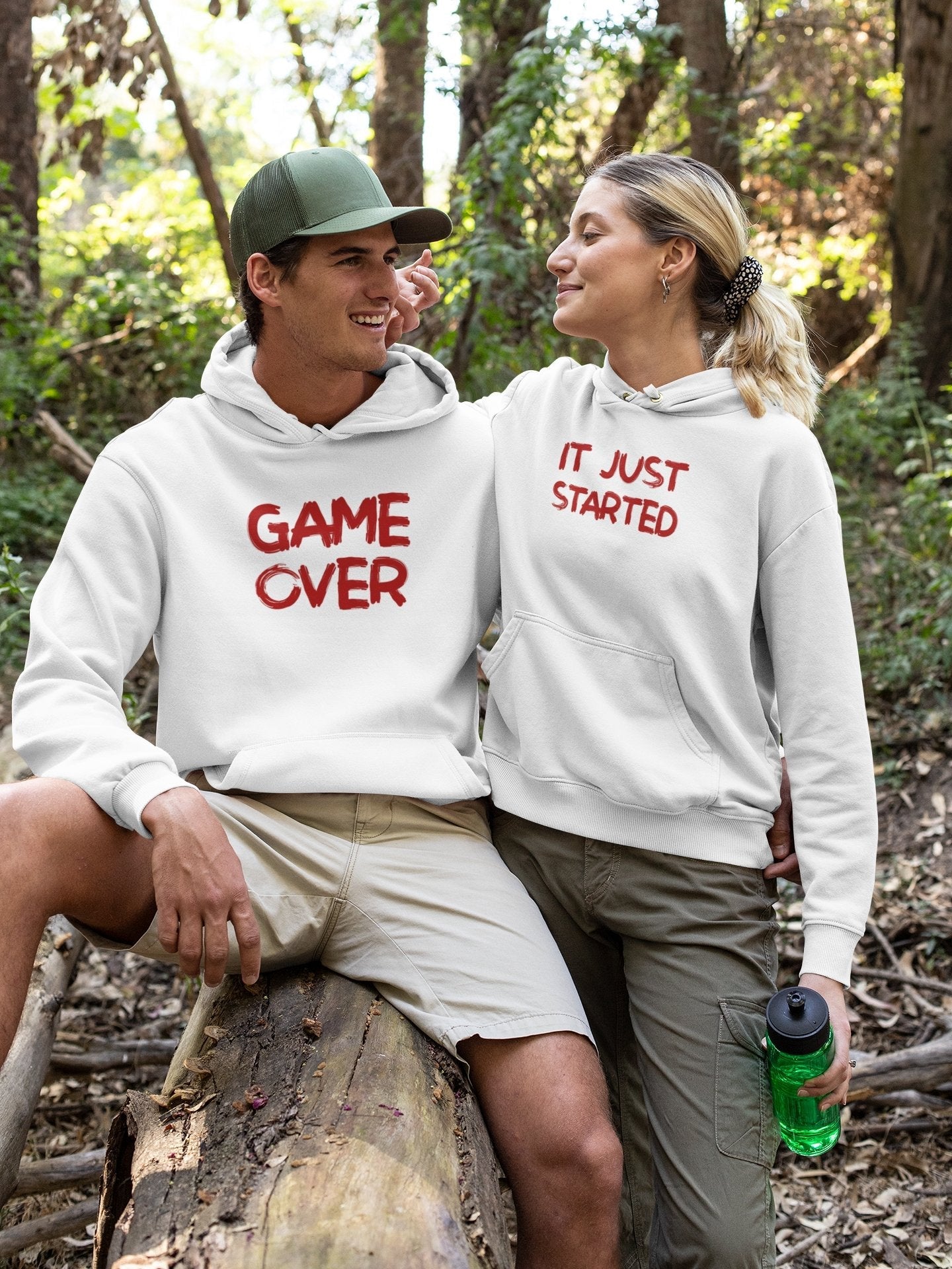 Game Over Couple Hoodie-FunkyTradition - FunkyTradition