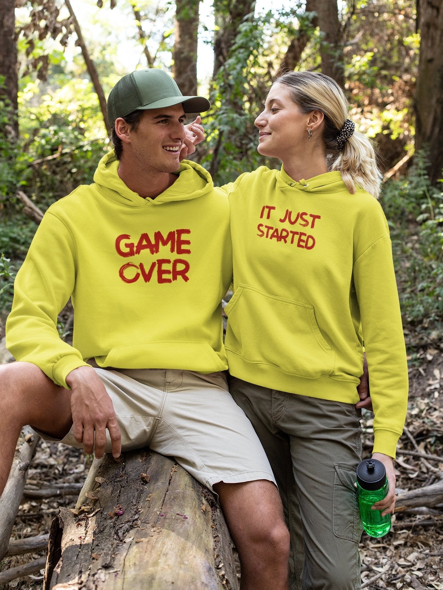 Game Over Couple Hoodie-FunkyTradition - FunkyTradition