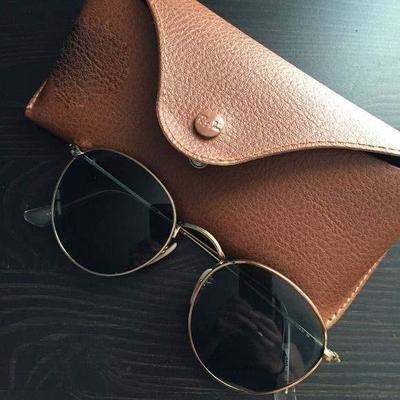 Gold, Black Round Lightweight Comfortable Sunglasses For Men and Women-FunkyTradition - FunkyTradition