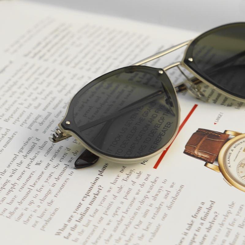 Green And Silver R4292 Round Unisex Sunglasses For Men And Women-FunkyTradition - FunkyTradition