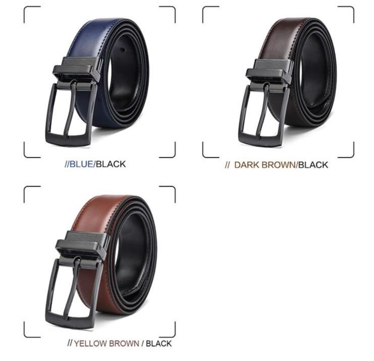 High Quality Luxury Reversible Genuine Leather Belt For Men -FunkyTradition - FunkyTradition