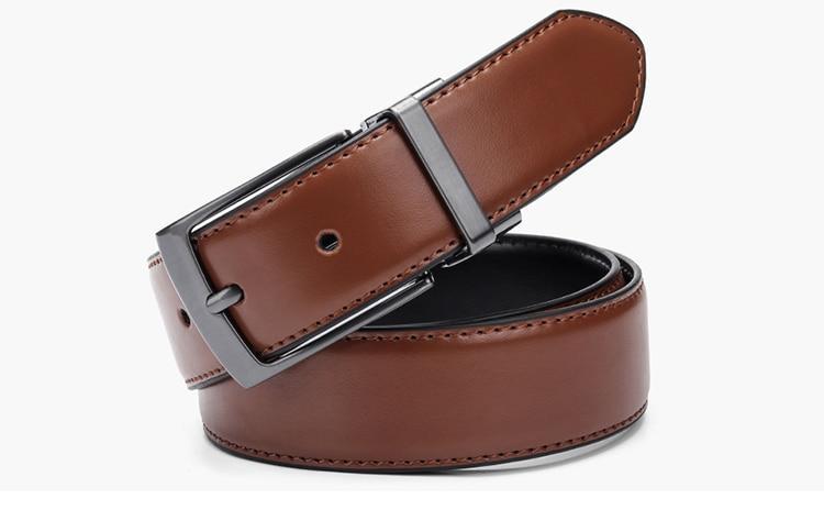 High Quality Luxury Reversible Genuine Leather Belt For Men -FunkyTradition - FunkyTradition