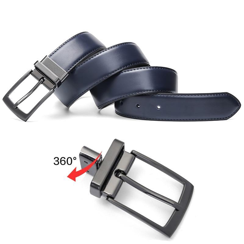 High Quality Luxury Reversible Genuine Leather Belt For Men -FunkyTradition - FunkyTradition