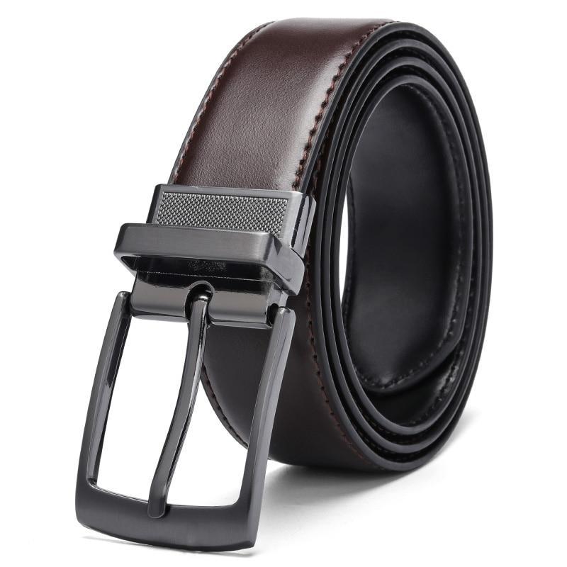 High Quality Luxury Reversible Genuine Leather Belt For Men -FunkyTradition - FunkyTradition