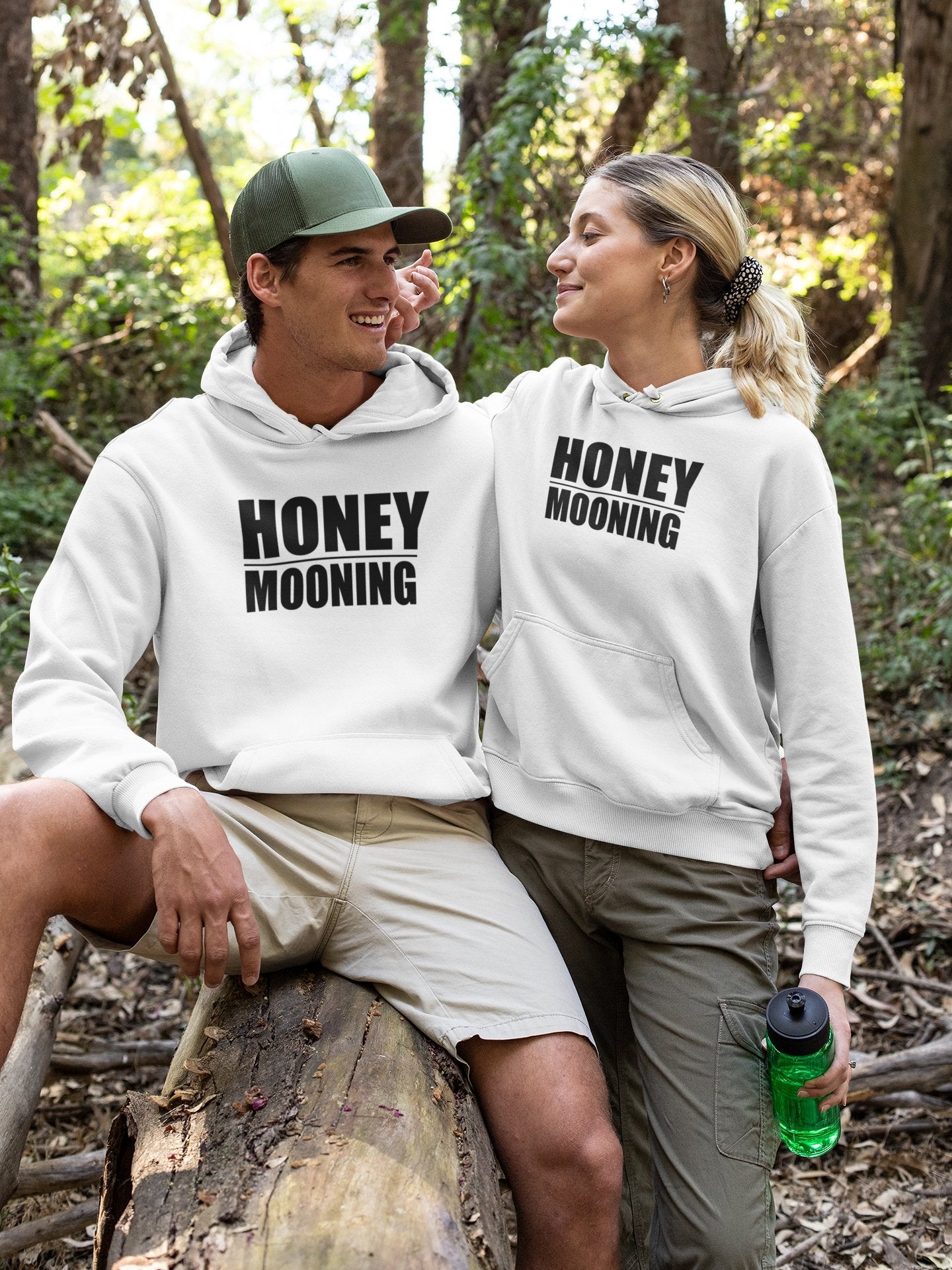 Honey Mooning Couple Hoodie-FunkyTradition - FunkyTradition