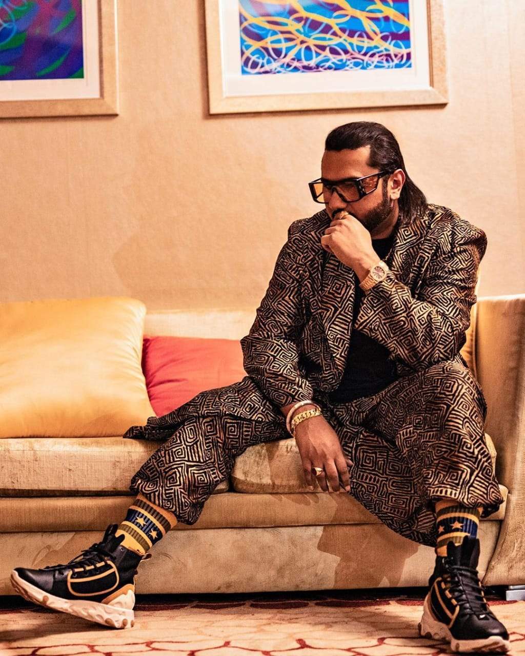 Honey Singh Oversized Square Sunglasses For Men And Women-FunkyTradition - FunkyTradition