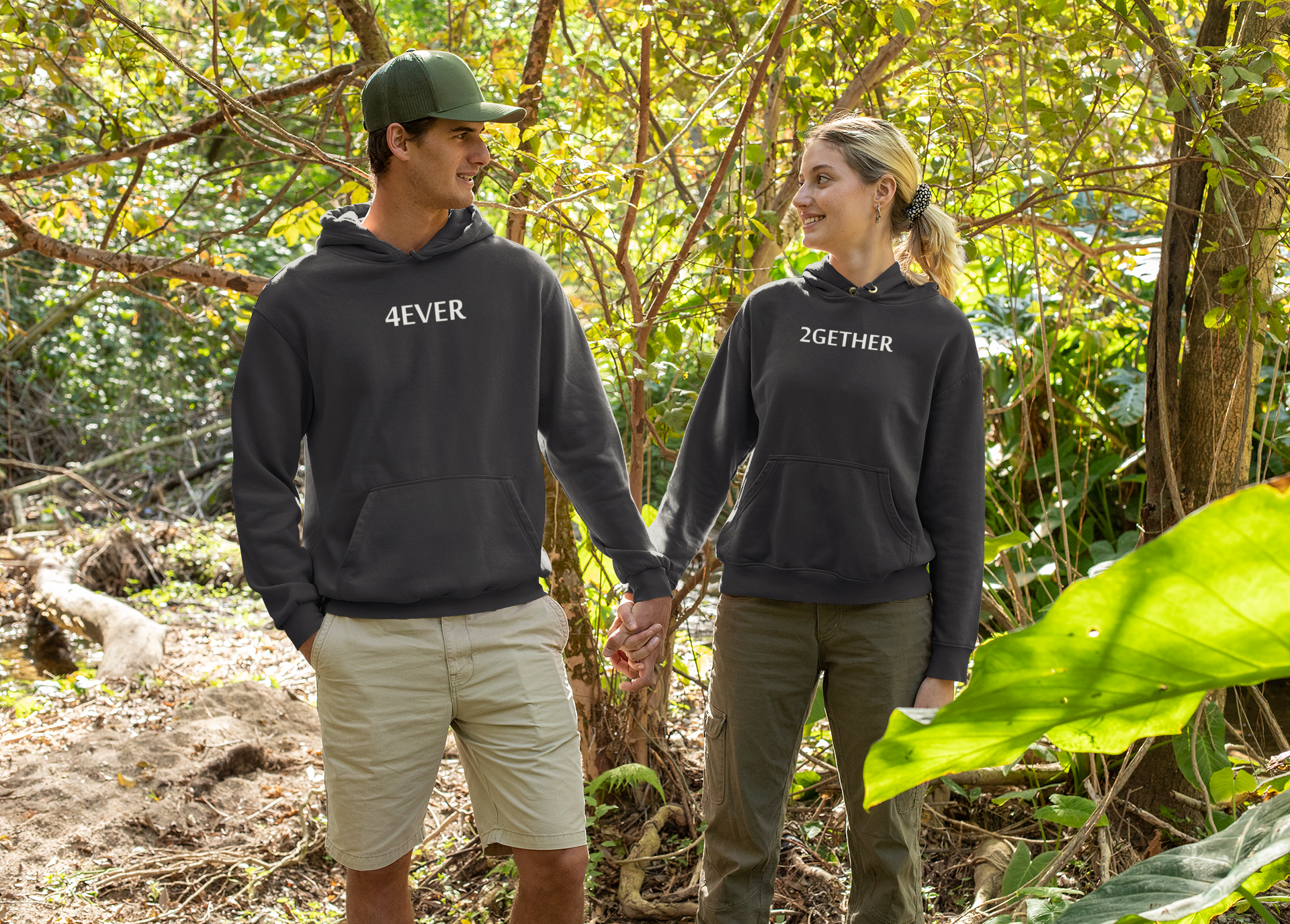 Together Forever Couple Hoodie-FunkyTradition