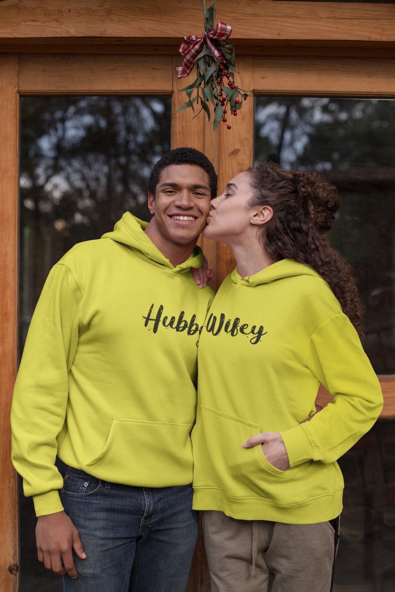 Hubby Wifey Couple Hoodie-FunkyTradition - FunkyTradition