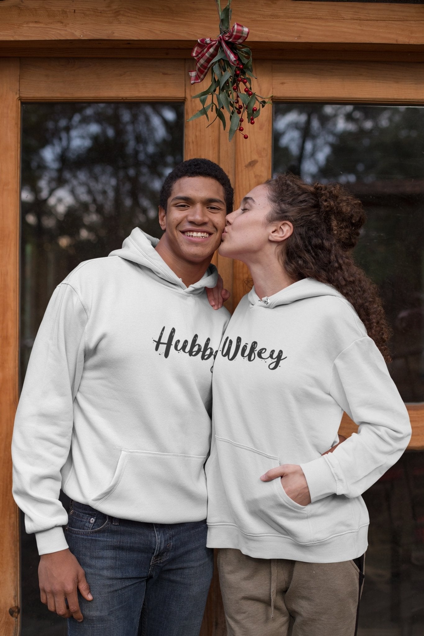 Hubby Wifey Couple Hoodie-FunkyTradition - FunkyTradition