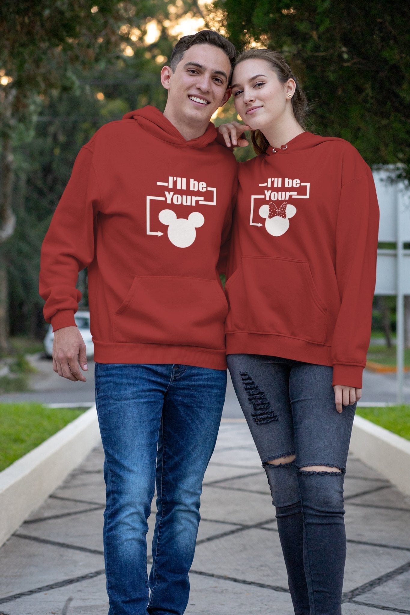 I Will Be your Mickey Minnie Couple Hoodie-FunkyTradition - FunkyTradition