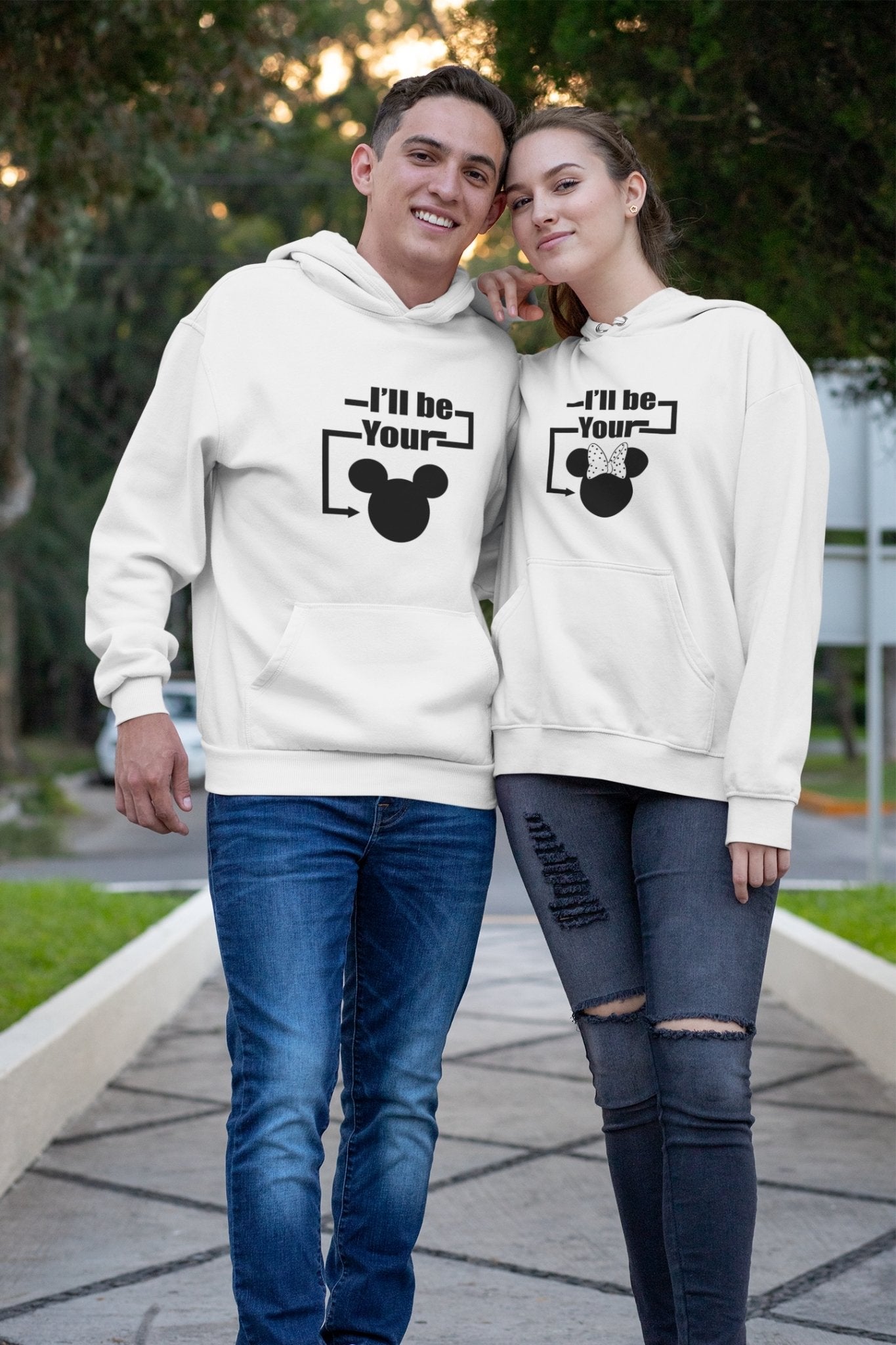 I Will Be your Mickey Minnie Couple Hoodie-FunkyTradition - FunkyTradition