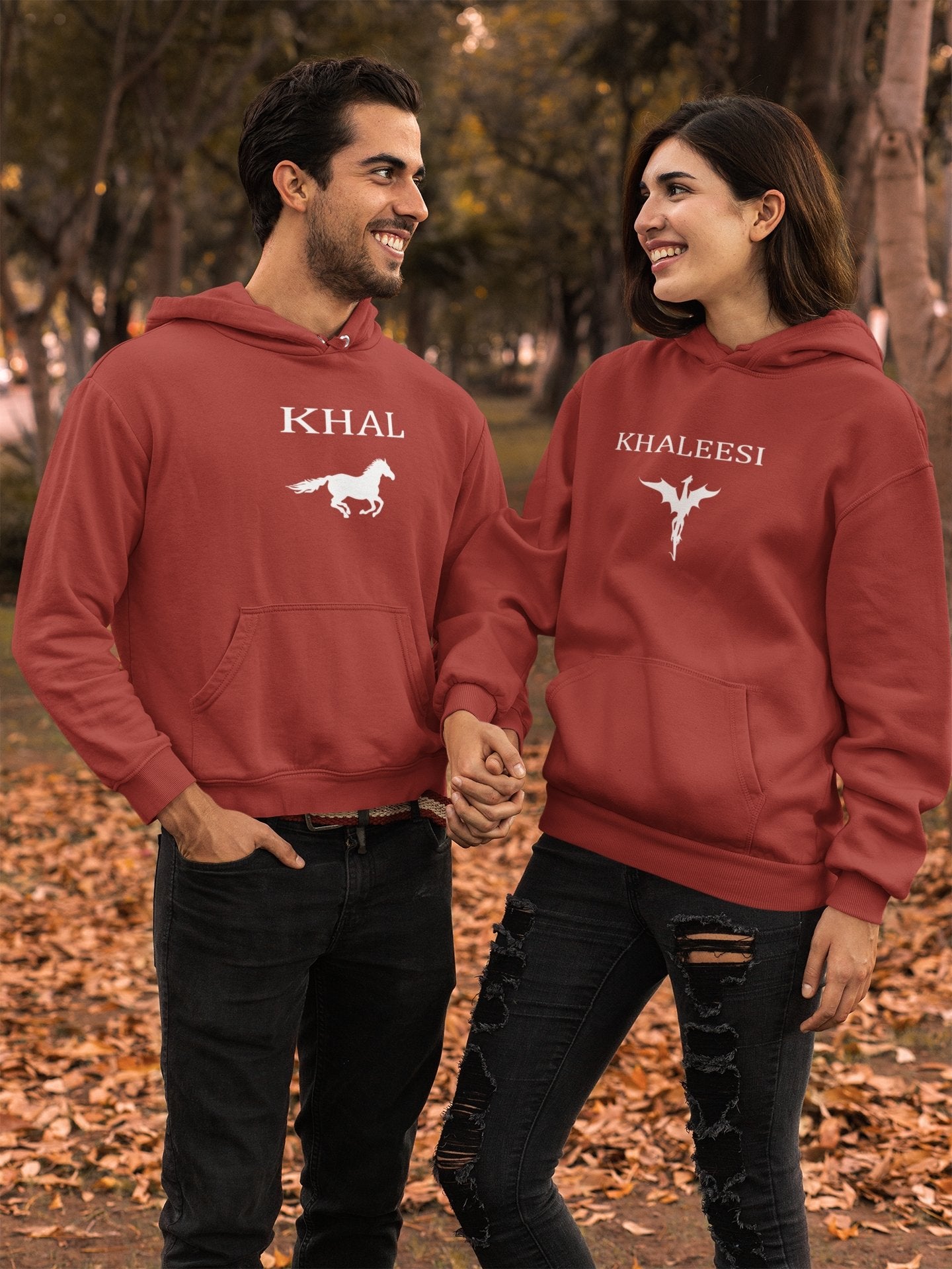 Khal Khaleesi Couple Hoodie-FunkyTradition - FunkyTradition