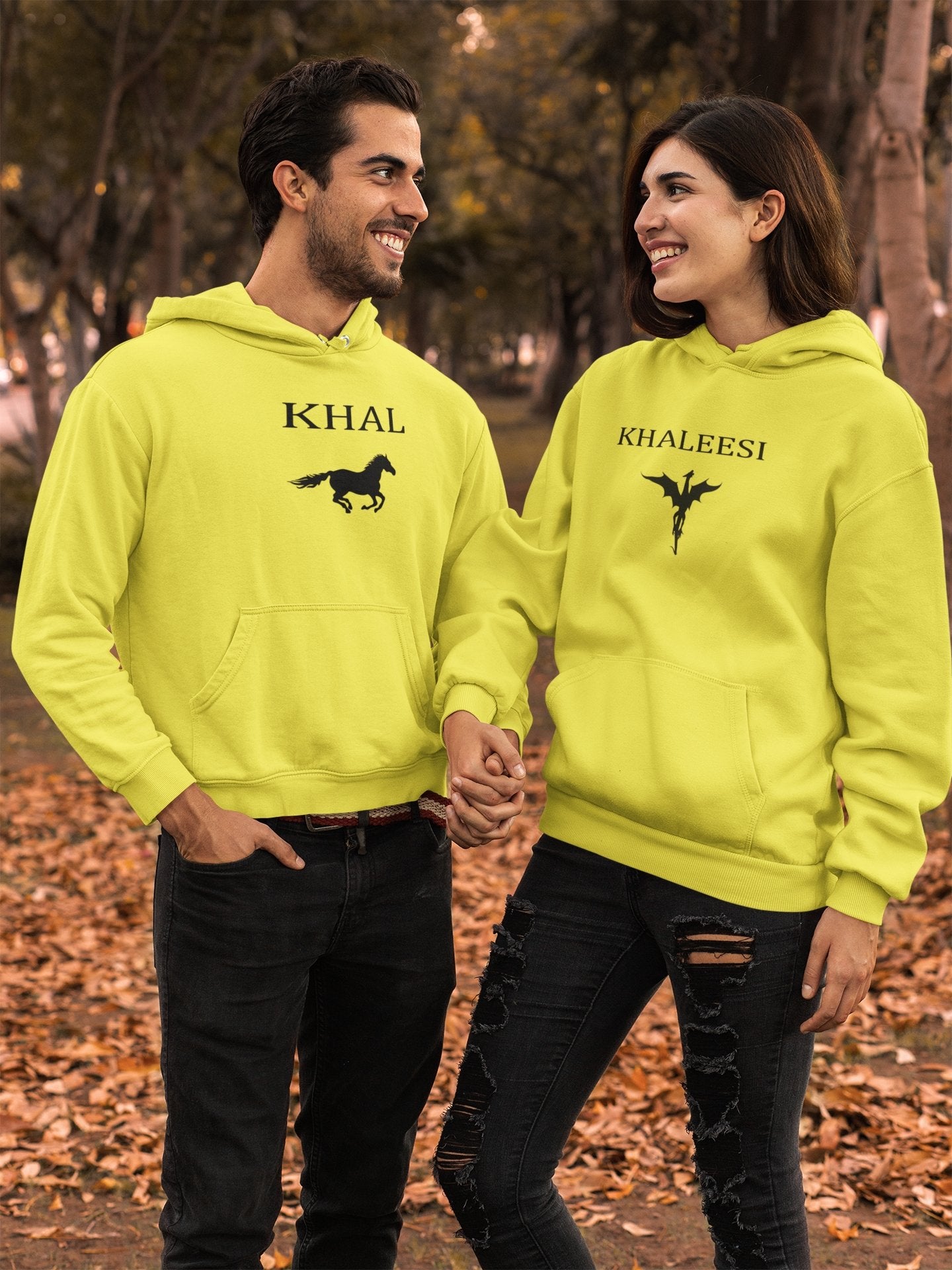 Khal Khaleesi Couple Hoodie-FunkyTradition - FunkyTradition