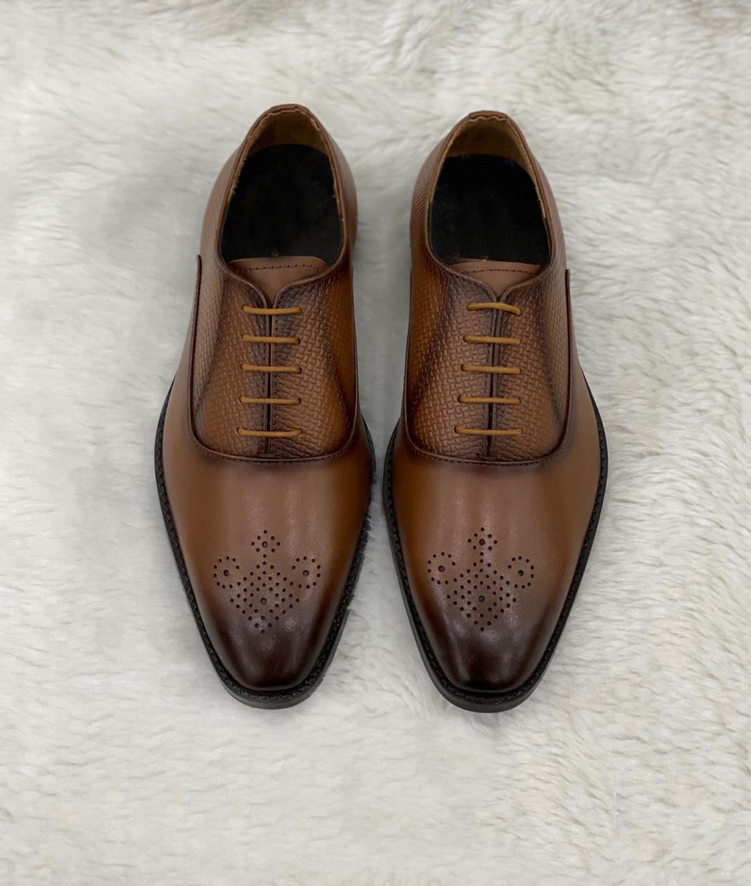 Stylish Brown Premium Quality Leather Formal Shoes For Men - FunkyTradition