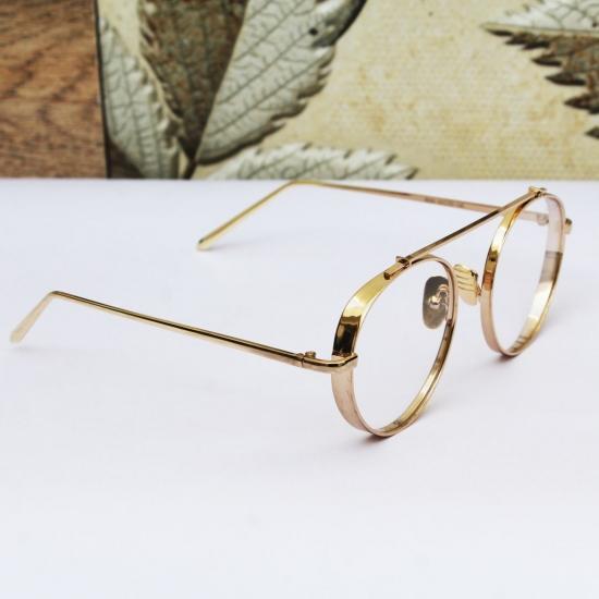 Mafia Round Cap Golden Clear Aviator Sunglasses-FunkyTradition Premium FunkyTradition