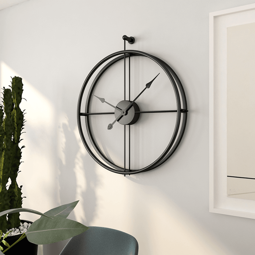 Minimal Black Metal Analog Wall Clock- Funkytradition Clocks