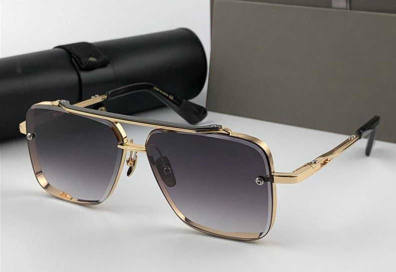 New Metal Vintage Fashion Style Square Frameless Sunglasses-FunkyTradition