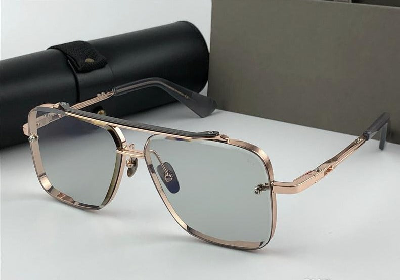 New Metal Vintage Fashion Style Square Frameless Sunglasses-FunkyTradition