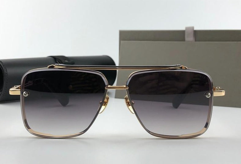 New Metal Vintage Fashion Style Square Frameless Sunglasses-FunkyTradition