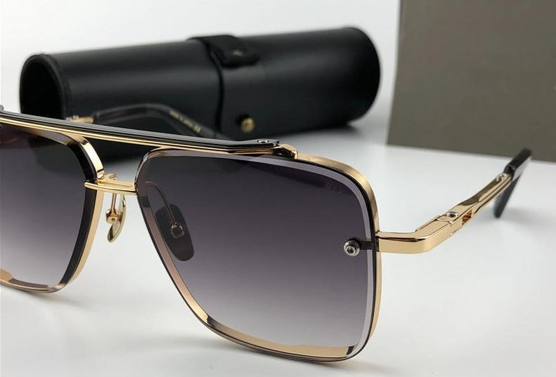 New Metal Vintage Fashion Style Square Frameless Sunglasses-FunkyTradition
