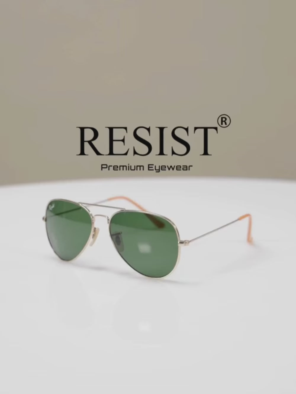 UV-Protected Gold Green Aviator Sunglasses for Men and Women- FunkyTradition